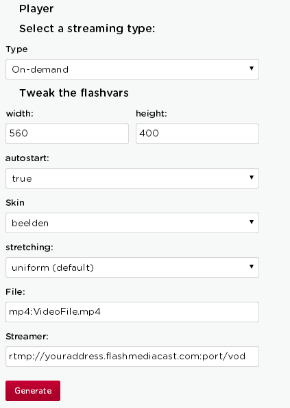 Wowza VOD-Tutorial Wowza VOD - create an on-demand player in the Primcast panel